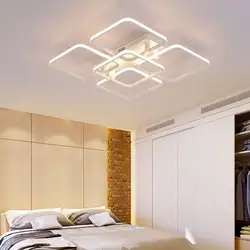 Квадратная Современная подвесная осветительная арматура светодиодный потолочный светильник Гостиная Спальня кухонный светодиодный