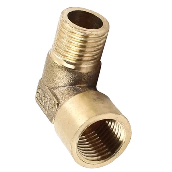 

90 Degree Elbow 1/4" PT Male to 1/4" PT Female Pipe Fitting Coupler