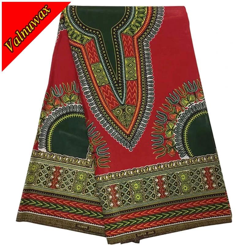 

Red Green Dashiki African Cotton Africa Java Wax Prints Fabric Fashion Ankara Angelina prints dashiki fabric for Party Dress LSH