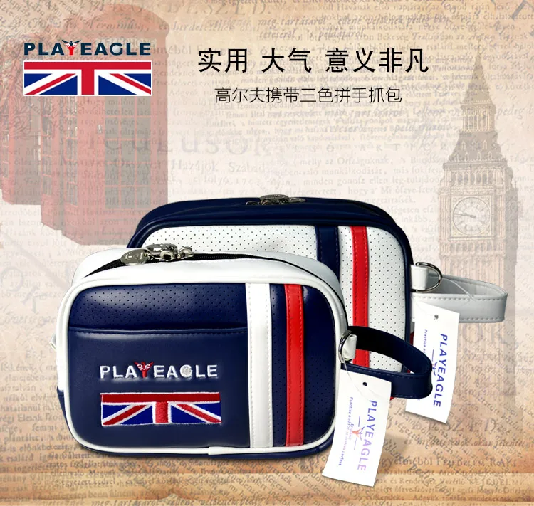 

PLAYEAGLE Unisex Golf Pouch Bag Handbag PU Matreial Larger Capacity Mini Golf Bag With Zipper For Men Women