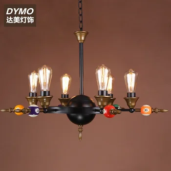 

American Nordic Billiard table pendant lamp droplight vintage iron glass shade bedroom dining room cafe restaurant pendant light