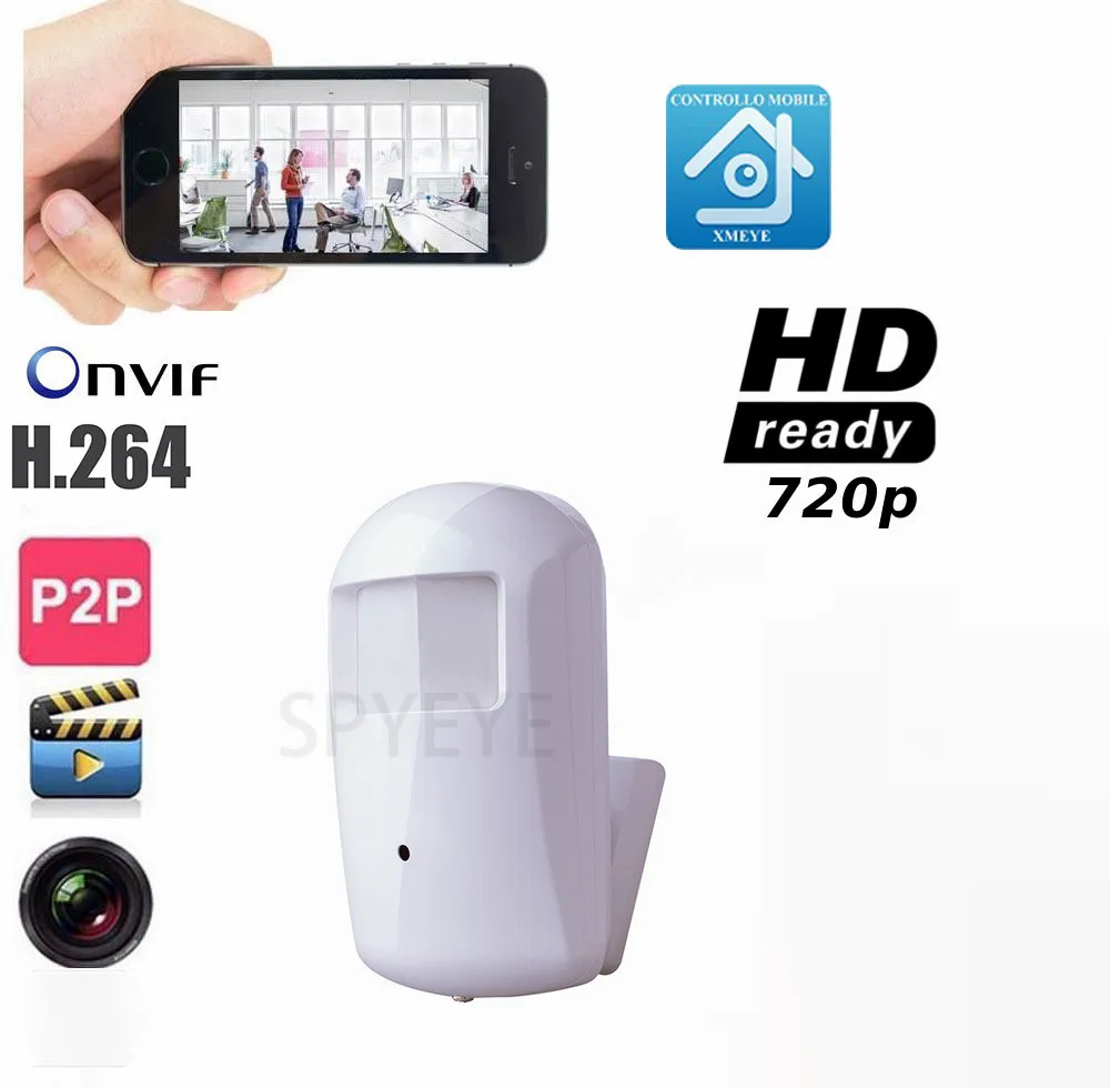 Beste 1080 p 960 p 720 p Pir Bewegingsmelder Stijl MINI IP Camera ONVIF Pir Style Camera Covert PIR Security cam Surveillance IP Camera