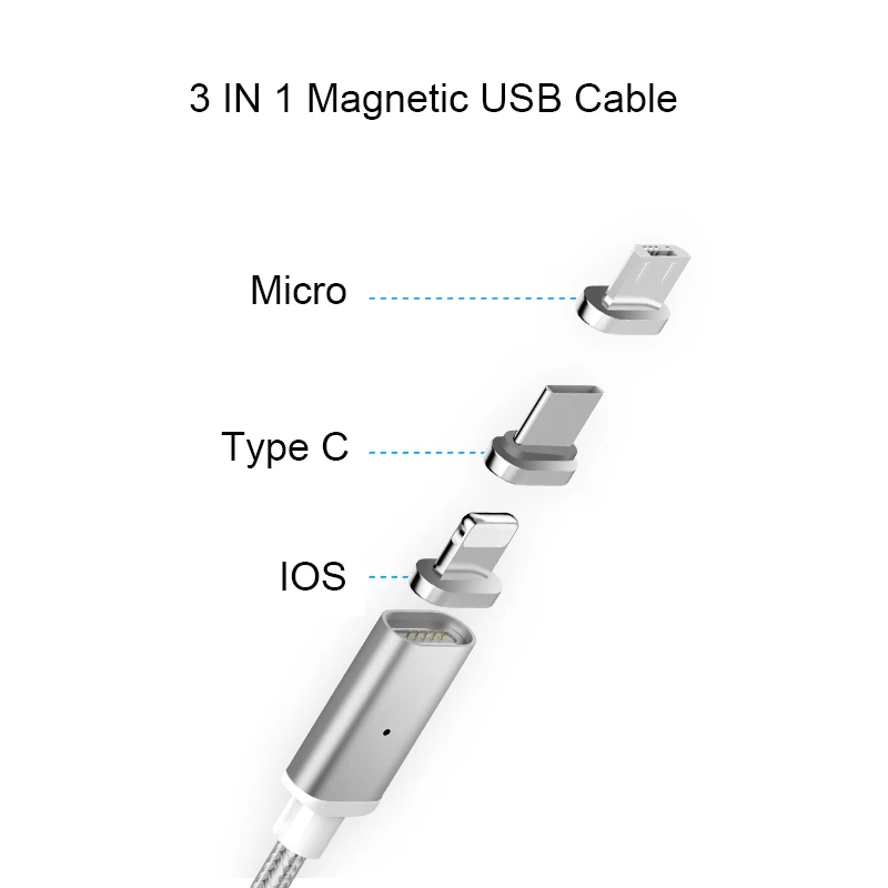 Suntaiho Magnetic cable Charger Micro USB Type C Cable Fast Charging Phone usb Magnet usb c cable For iphone Samsung xiaomi mi9