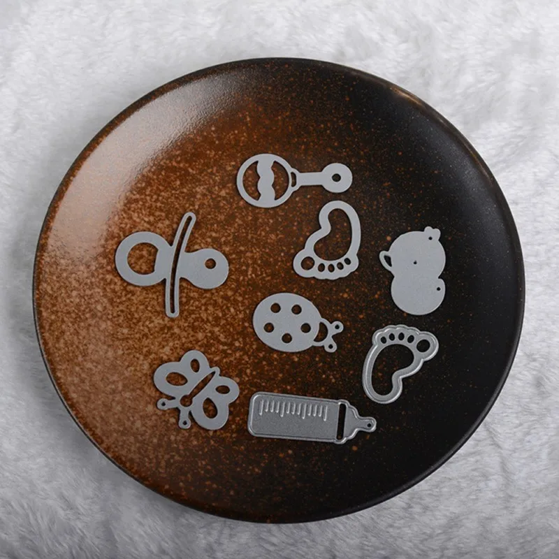9Pcs/ Set Cute Baby Suit Metal Cutting Dies Stencils DIY Scrapbooking Decorative Craft Photo Album Embossing Folder Paper Cards|cutting dies|metal