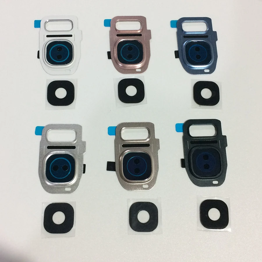 10Pcs/lot Back Rear Camera Lens Ring Glass Cover with Frame Housing for