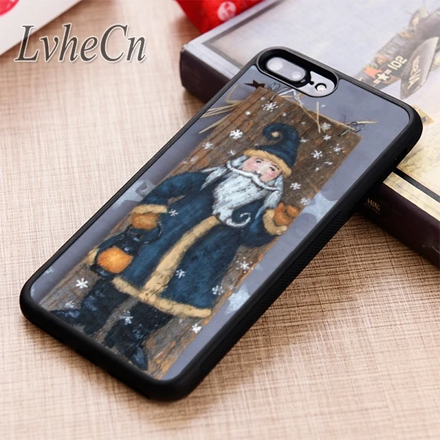 LvheCn 2019 новогодний Рождественский чехол для телефона с Сантой iPhone 5 6s 7 8 plus 11 12 Pro X XR