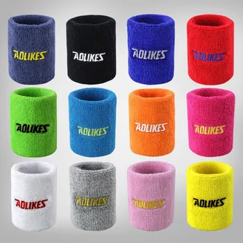 1 pcs Aolikes Zweet Gym Protector Polsband Gewichtheffen Polssteun Sport Pols Brace Tennis Badminton Basketbal Zweetbandjes