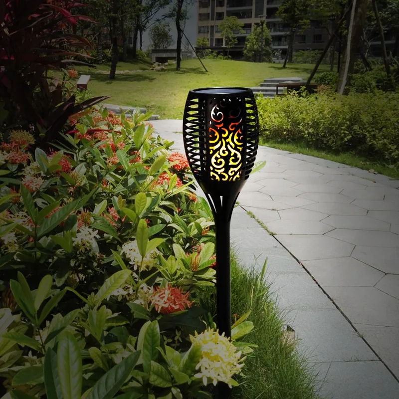 [LTOON] Солнечная пламенная Мерцающая садовая лампа фонарь IP65 открытый прожекторы пейзаж декоративная светодиодная лампа для садовых дорожек