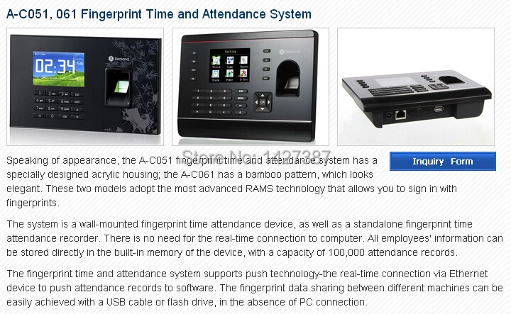 A-C061 TCP/IP отпечатков пальцев время часы регистраторы рабочего времени сотрудник электронный английский удар считывающее устройство Realand