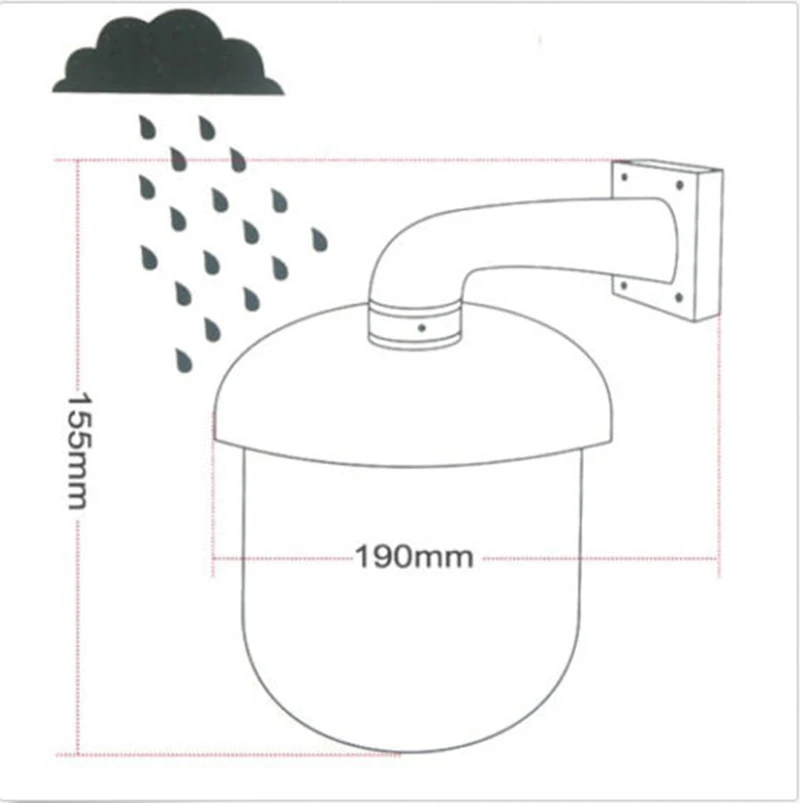 CCTV IP66 Открытый водонепроницаемый корпус IP купольная камера Щит Водонепроницаемый защитный чехол для безопасности купольная камера