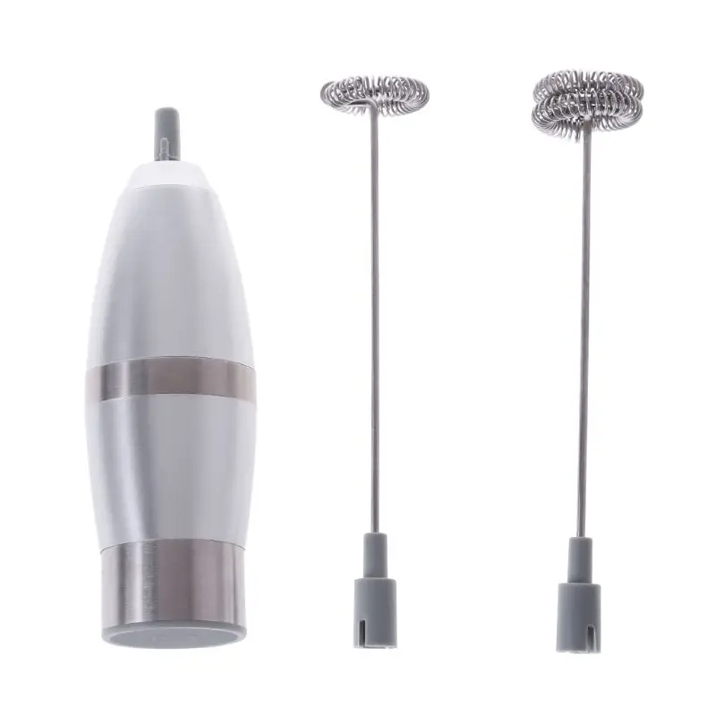 

Electric Handheld Stainless Steel Milk Frother Kit Auto Stirrer Kitchen Tools Milk Frothers With Extra Spring Whisk Head