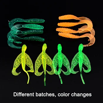 

New Fishing Lure Kit Soft Fishing Baits Tackle Set with Copper Bullets Hooks LMH66