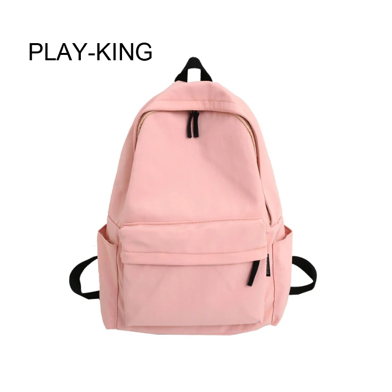 Нейлоновый женский рюкзак PLAY KING новинка 2019 однотонные сумки карамельных цветов