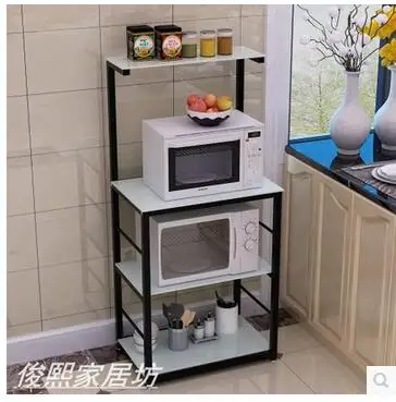 4 слоя кухонная полка наземная стойка для микроволновой печи из закаленного стекла стойка для духовки для хранения электроники одежда посуда для получения