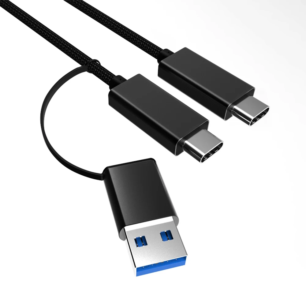 QC3.0 usb type-C кабель, USB 3,0 A-C для samsung Galaxy S9 Note 9 3A 60W PD Мощный USB 2 в 1 USB кабель