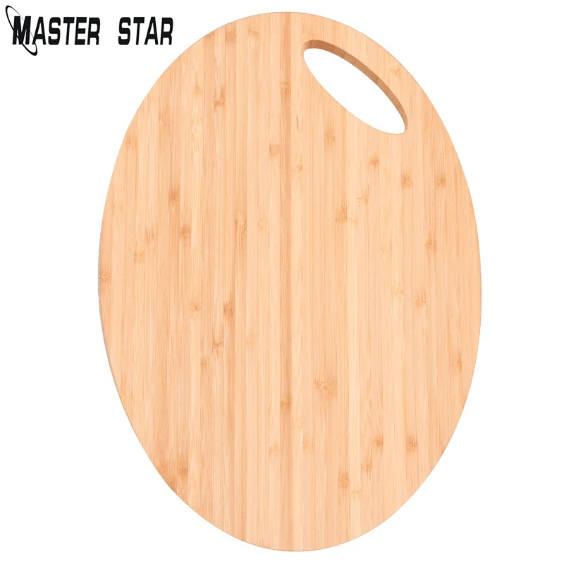 

Master Star Bamboo Cutting Boards Bread and Fruit vegetables chopping board with metal handle kitchen accessories