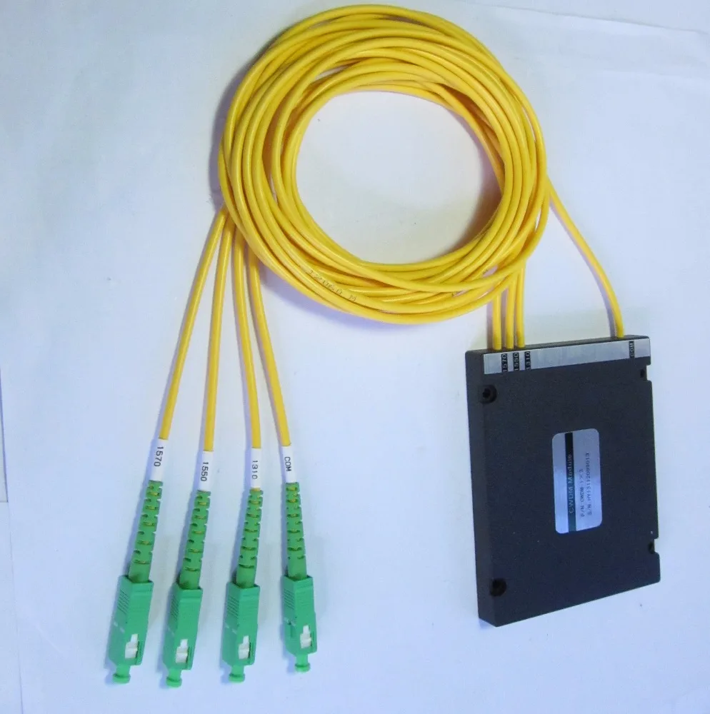 

2pcs 3CH 1310nm/1550nm/1490nm CWDM Demux/Mux Module with Connector SC/APC 3.0mm Cable