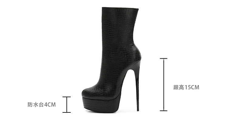 Woman Female Round Toes Mid Calf Boots Black Plus Size Autumn Winter Zips Lady Shoes Soft Leather Boots Shoes Women DB0056