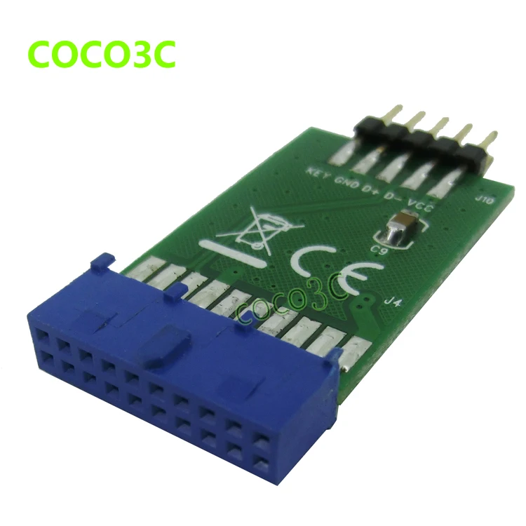 

Computer Motherboard 19pin USB 3.0 Female header to 9pin USB 2.0 Male port converter card adapter
