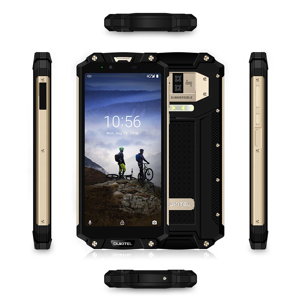 OUKITEL WP2 4G смартфон 6,0 дюймов Android 8,0 MT6750T Восьмиядерный 4 Гб ОЗУ 64 Гб ПЗУ IP68 водонепроницаемый 10000 мАч NFC сотовый телефон