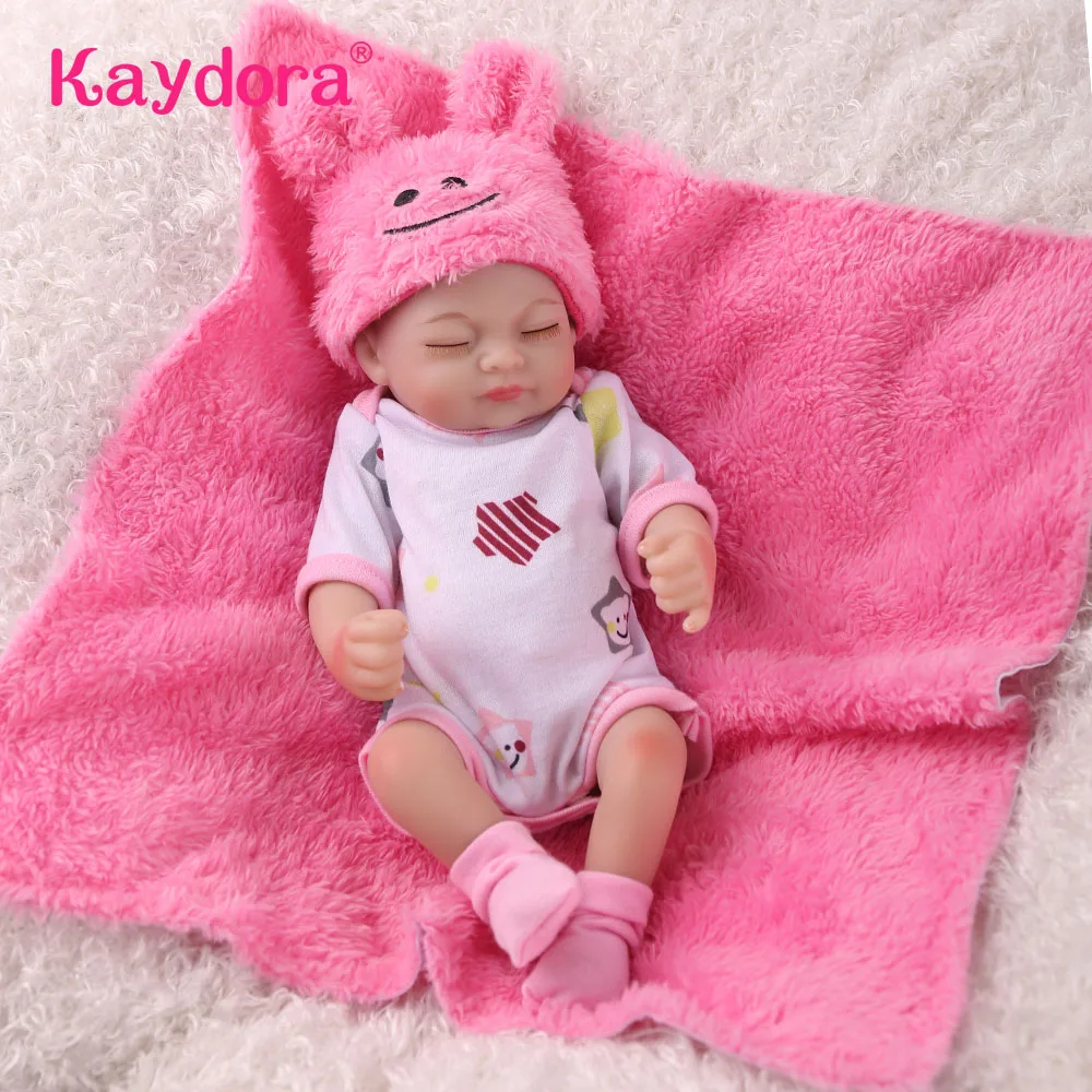 

10 inch Reborn Bebe Dolls Adorable lol 25cm Mini Handmade reborn baby doll Girl Style baby doll Christmas gift Hot sale Kaydora