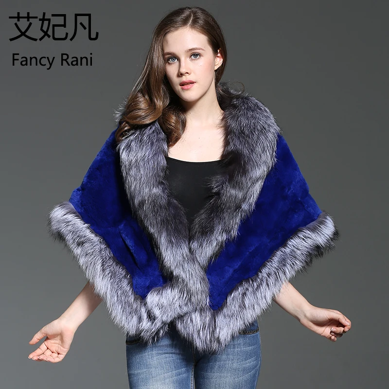 Women Genuine Rabbit Fur Shawl Sexy Pashmina 2018 Fashion Winter Warm Natural Rex Real Fox Scarves &amp Wraps Female | Аксессуары для
