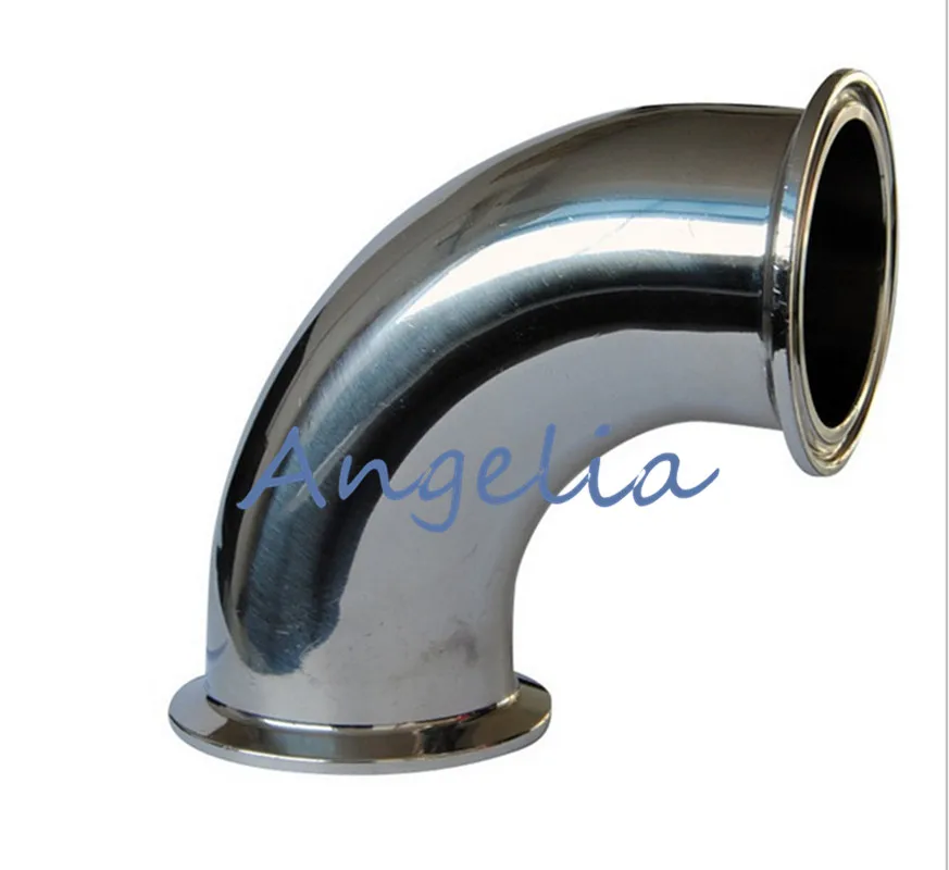 

2-1/2 "тройной зажим из нержавеющей стали 304, наружный диаметр 77 мм, санитарный фитинг с углом 90 градусов для труб