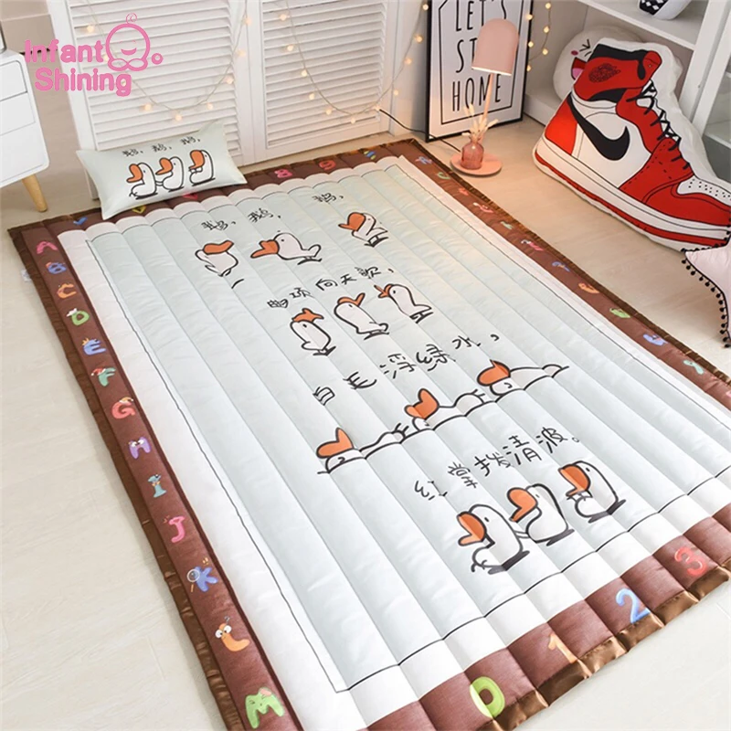 

Infant Shining Ice Silk Baby Play Mat Summer Baby Crawling Mat 145x195CM Children Pad Foldable Non-slip Carpet Children Game Mat