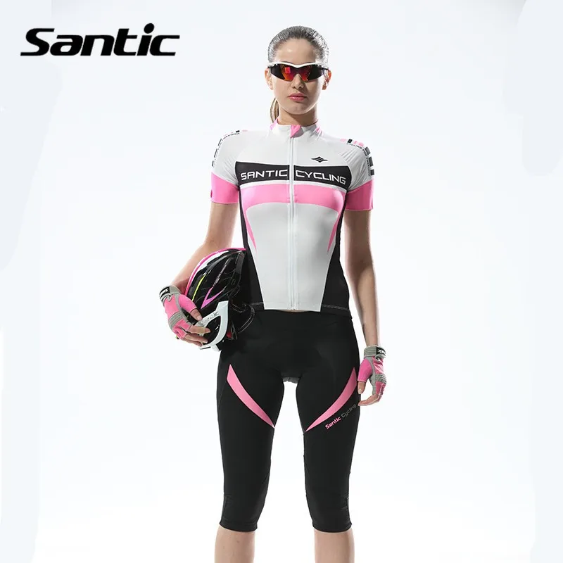 Santic 2017 Women Breathable font b Cycling b font font b Jersey b font Summer Quick