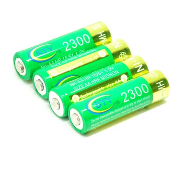 

FreeShipping 4X 14500 Rechargeable NI-MH AA 1.2v Batteries 2300mAh Batteria Cell NiMH 14500 High Quality For Flashlight New 2016