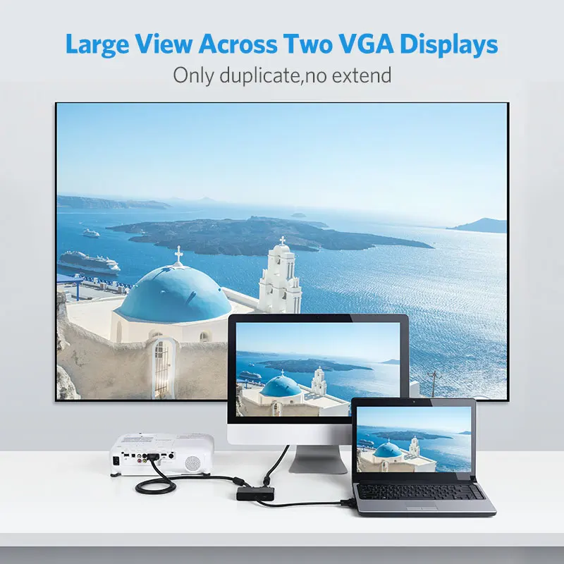 Ugreen 2 порты VGA переключатель VGA сплиттер 1920*1440 VGA мужчин и двух женщин сплиттер кабель для проектор для ноутбука HDTV сплиттер