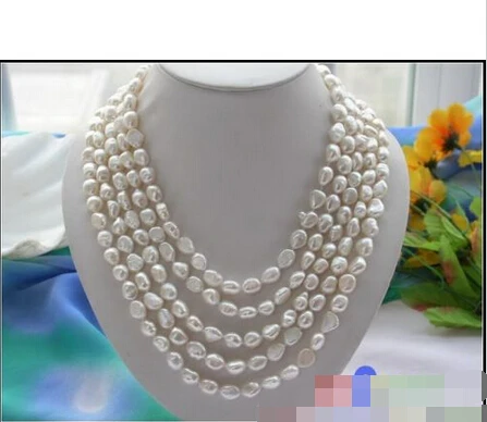 

Free shipping >>>>>>p2312 100" 11MM WHITE BAROQUE FW CULTURED PEARL NECKLACE