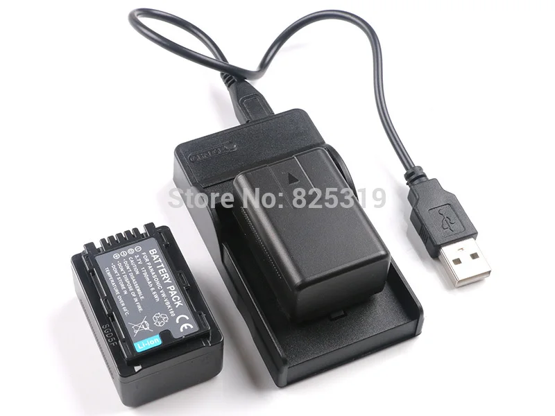 

2x VW-VBK180 VBK180 rechargeable Battery Camera Batteries + Charger for Panasonic HC-V10 HC-V11 HC-V100 HC-V500 HC-V700