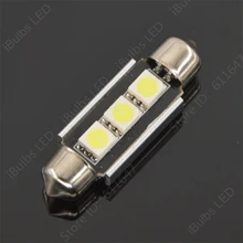 100 шт. супер яркий гирлянда 36 мм/39 мм/41 мм светодиодный Canbus Error Free 3 5050 SMD C5W Авто Подсветка салона лампа для чтения DC 12 V