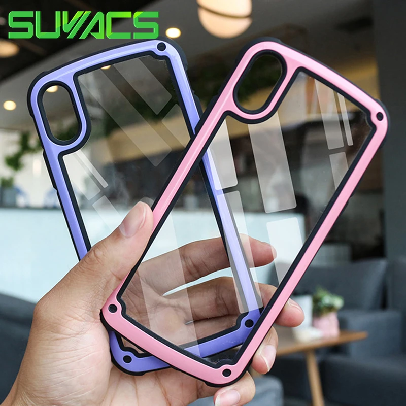 

SUYACS Phones Case For iPhone 6 6S 7 8 Plus X Beautiful Candy Colors Line Acryli Soft TPU Graphic Phone Cover Cases Fundas Shell