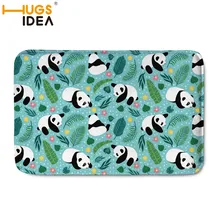 Креативный HUGSIDEA футболки с рисунком панды; двери половик Добро пожаловать коврик на порог Кухня Спальня ковры коврики у входной двери фланелевый ковер 59*40 см