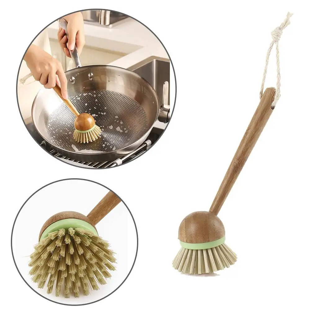 Wooden Dish Brush Washing Up Brush Traditional Wood Scrubbing Pot Brush