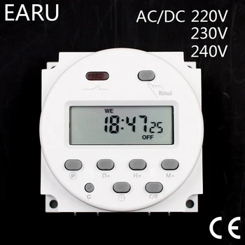 

CN101A Timer Switch AC/DC 220V 230V 240V Digital LCD Power Weekly 7days Mini Programmable Time Switch Relay 8A to 16A Auto Smart