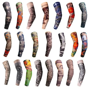 

1 Pc UV Protection Multi-types Cycling Tattoo Arm Long Sleeve Also Suitable For Hiking Outdoors Sports Sleeve