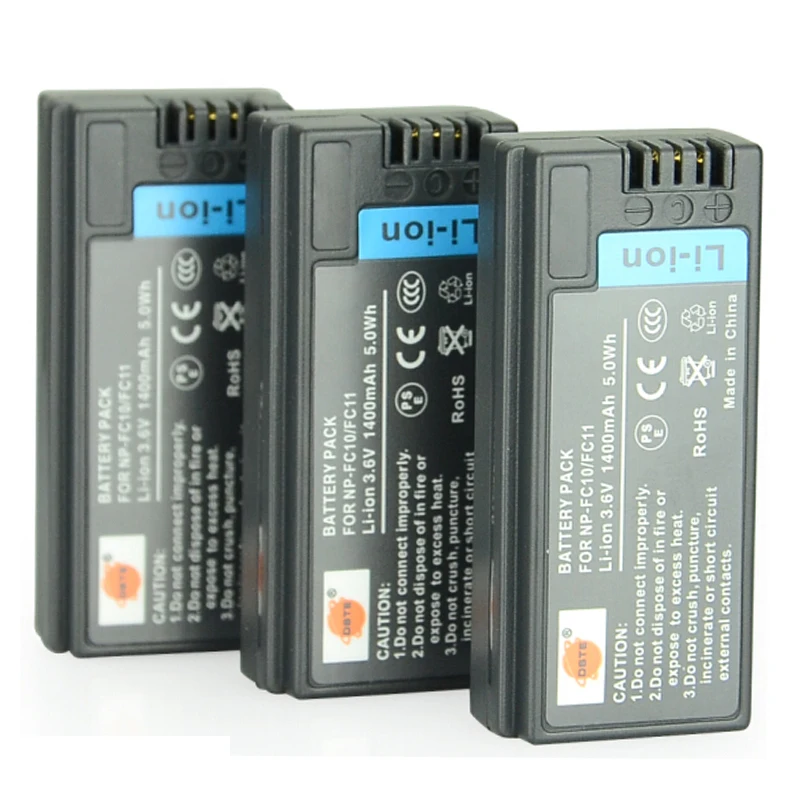 Pack 2 Batteries + Chargeur Voyage Pour Sony NP-FC10/FC11 - Compatible Appareils Photo Cyber-shot DSC-P, DSC-F Series