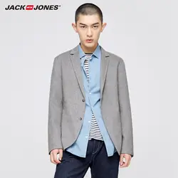 JackJones Шерстяная Смесь slim fit бизнес куртка для отдыха повседневное мужской пиджак пиджаки для женщин для мужчин пальто Terno Masculino 217408502