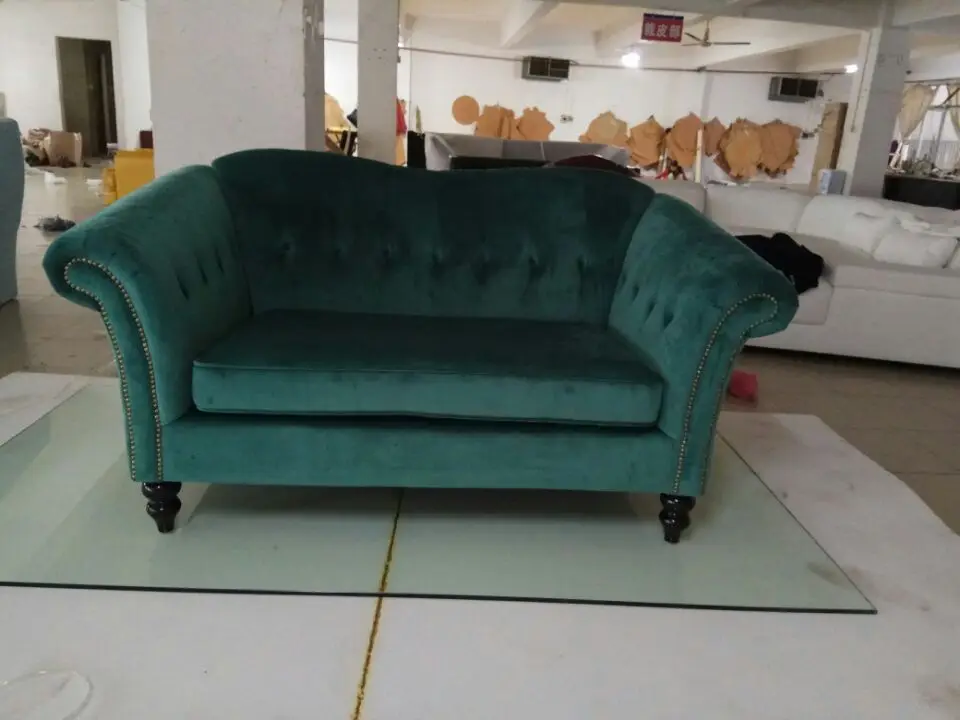 Новейшая мебель для дома в европейском стиле, современный тканевый диван для гостиной, секционный бархатный диван, Двухместный американский кантри