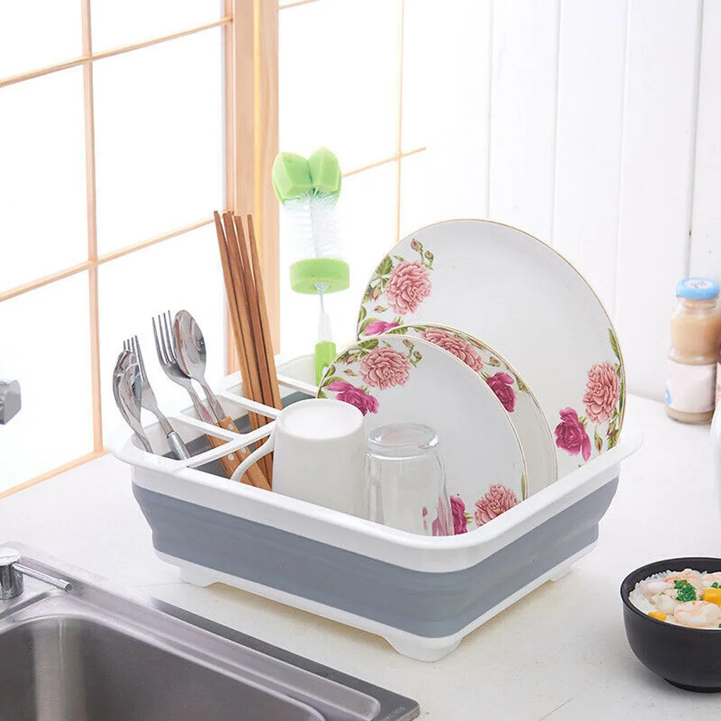 

4-IN-1 MULTI-BOARD DAYVION Kitchen Collapsible Dish Drainer Drying Rack Basket Home Storage Organization 2019 New