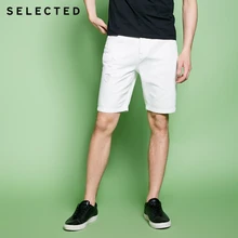 Отборные мужские весенние свободные белые рваные джинсовые шорты C | 4182S3507