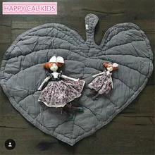 INS Новое Хлопковое одеяло в форме сердца с листьями, детский игровой коврик, детский игровой коврик, украшение для детской комнаты, ползучий коврик