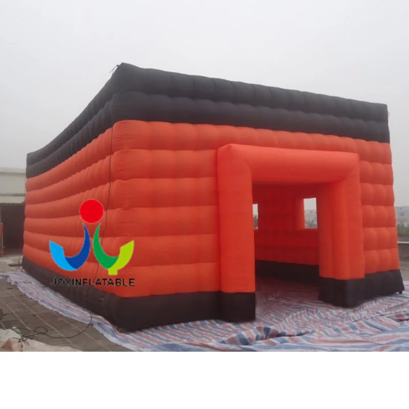 8X6 м Открытый Cube Оранжевый надувной тент для вечеринок для события с рубашечная ткань