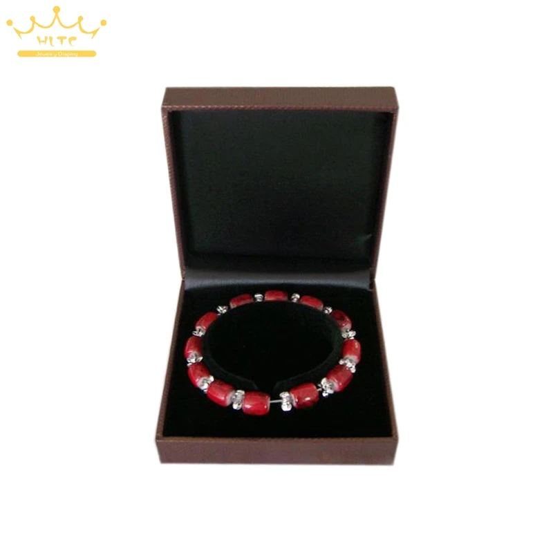 Wholesale High Quality Jewelry Gift Box Leatherette Black Velvet Insert