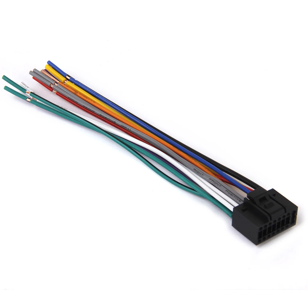 1 Pcs 16cm Car Radio Stereo Wire Harness Plug Cable With 16 Pin Connector For Kenwood Meets EIA Color Codes