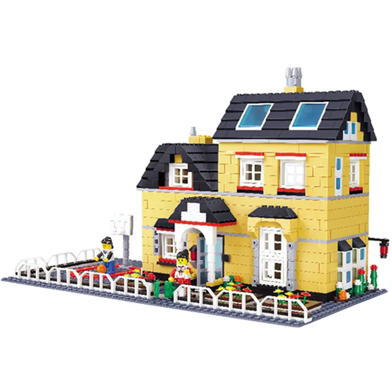 Model building kits compatible with logo Villa Series 3D blocks Educational model toys hobbies for children | Игрушки и хобби