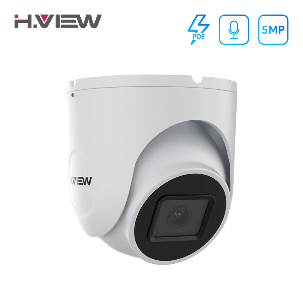  HVIEW IP Camera 5MP PoE Onvif IP Camera 5mp Outdoor Security Cameras Outdoor Indoor Home Security C